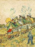 Vincent Van Gogh Thatched Cottages in the Sunshine Spain oil painting artist